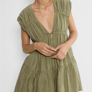 Wilfred Olive Green Mini Dress